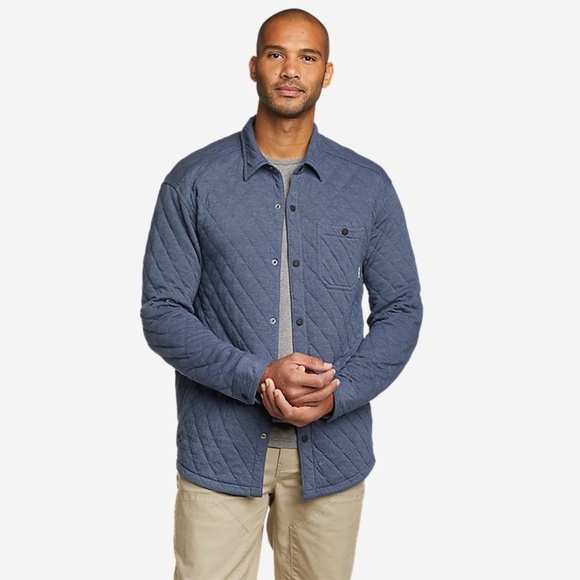 NWT eddie Bauer Outlooker quilted shirt jacket - Picture 1 of 16